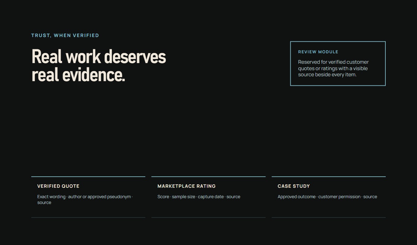 Presentation slide: verified evidence placeholder