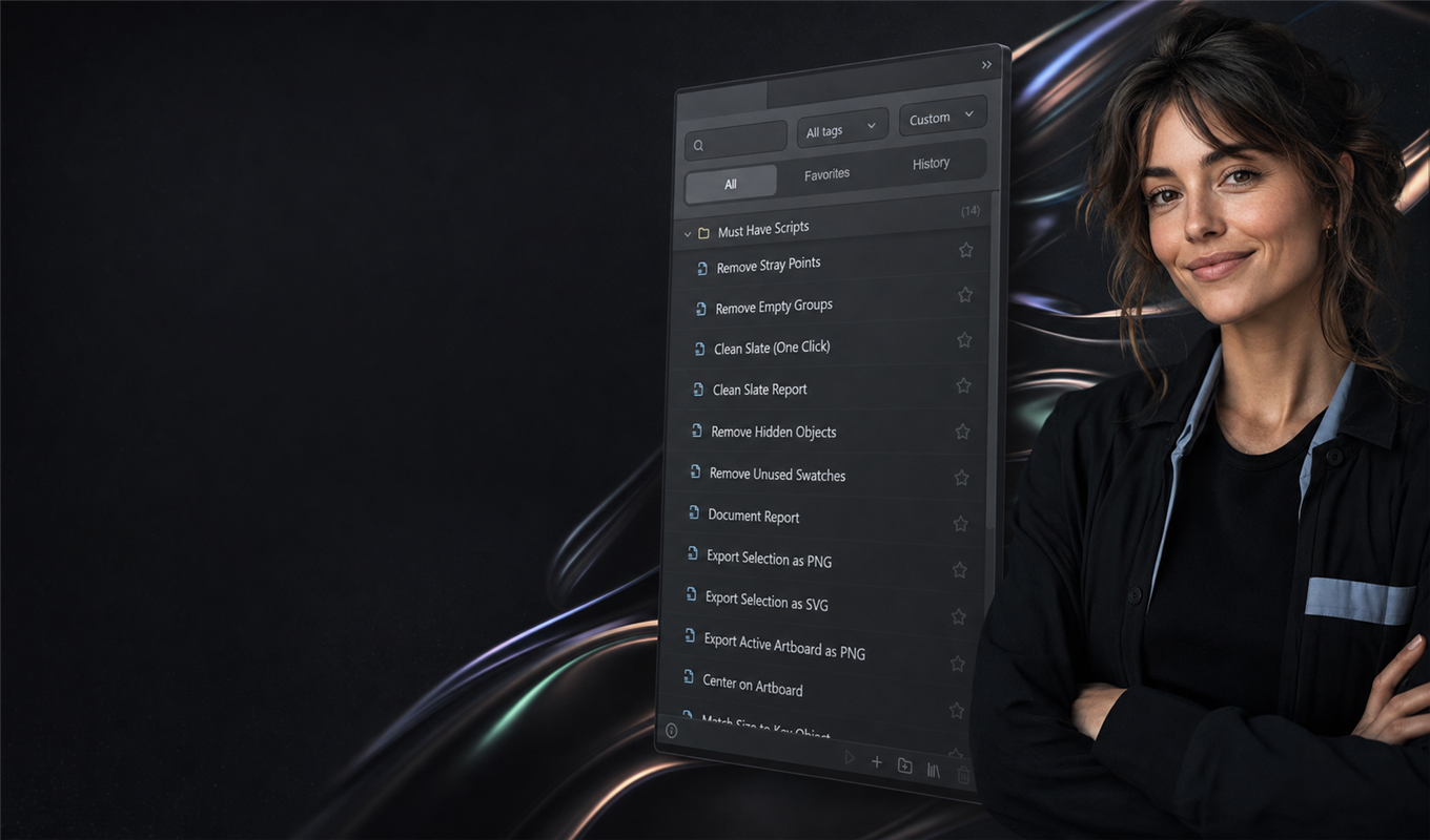 Script Panel Pro with an enthusiastic designer